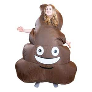 Oppustelig Emoji Poop Kostume - One size