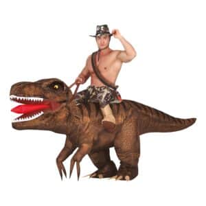 Oppustelig Ridende T-Rex Kostume
